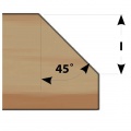 Fréza úhlová SK  45°  32,2x61,7/12,7  d=8mm, Fachmann