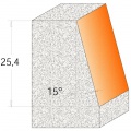 Fréza úhlová na Corian SK 15°  23,0x25,4  d=12mm