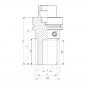CNC - Hydraulický upínač HSK 63F upínací průměr d=20mm