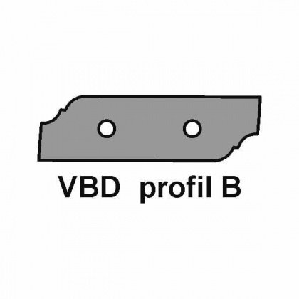 VBD pro frézu na výplně dvířek VP-45 - Profil B, R-spodní braní