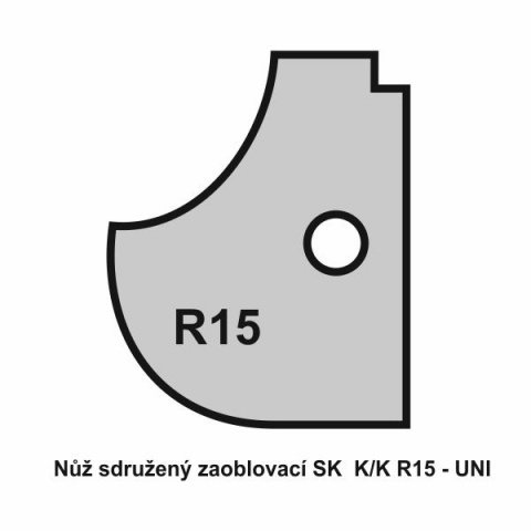 Nůž sdružený zaoblovací SK  K/K R15 - UNI