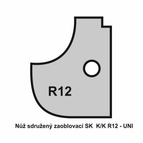Nůž sdružený zaoblovací SK  K/K R12 - UNI