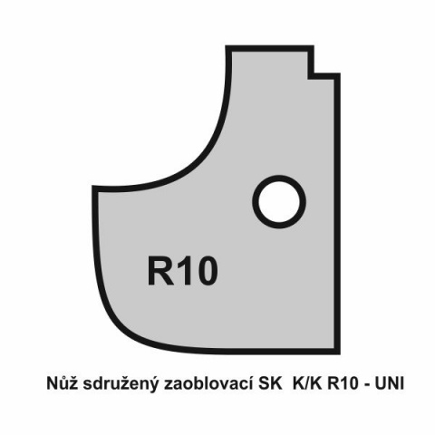 Nůž sdružený zaoblovací SK  K/K R10 - UNI