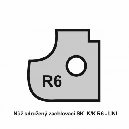 Nůž sdružený zaoblovací SK  K/K R6 - UNI