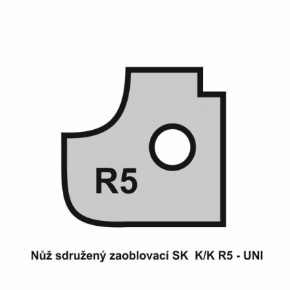 Nůž sdružený zaoblovací SK  K/K R5 - UNI